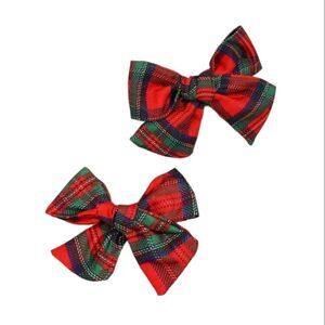 Christmas Plaid Hair Bows